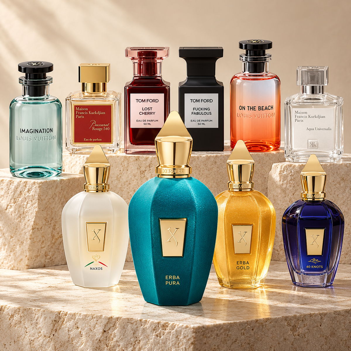 The Unisex Icons Collection mit neun 10-ml-Düften und Xerjoff Erba Pura 50 ml